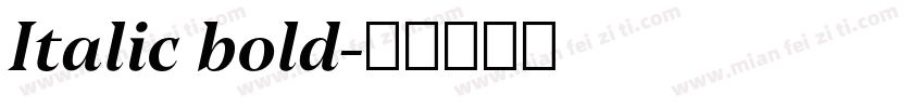 Italic bold字体转换
